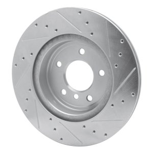 BMW Z4 Brake Rotor (1) - Rear Left - R1 Concepts - Drilled & Slotted - Silver - `11-`16
